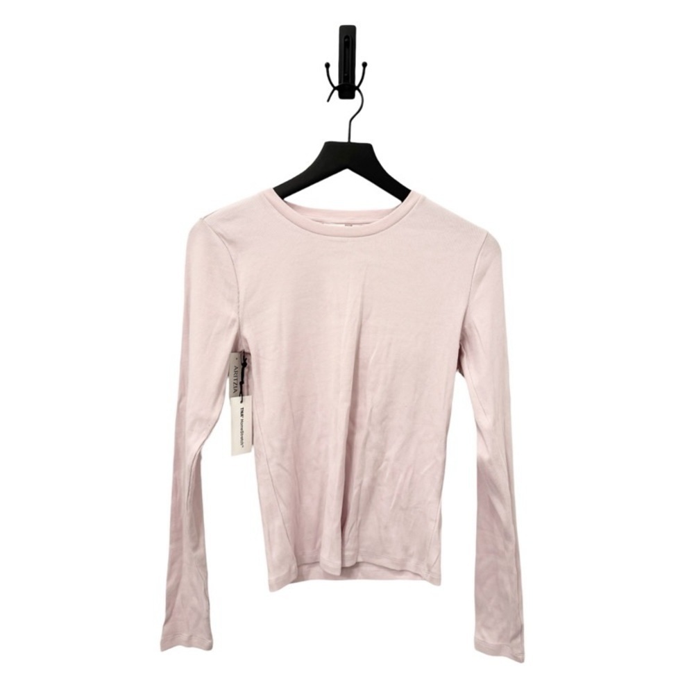 NEW ARITZIA TNA Homestretch Rib Crew Long Sleeve in Sugarplum Lilac